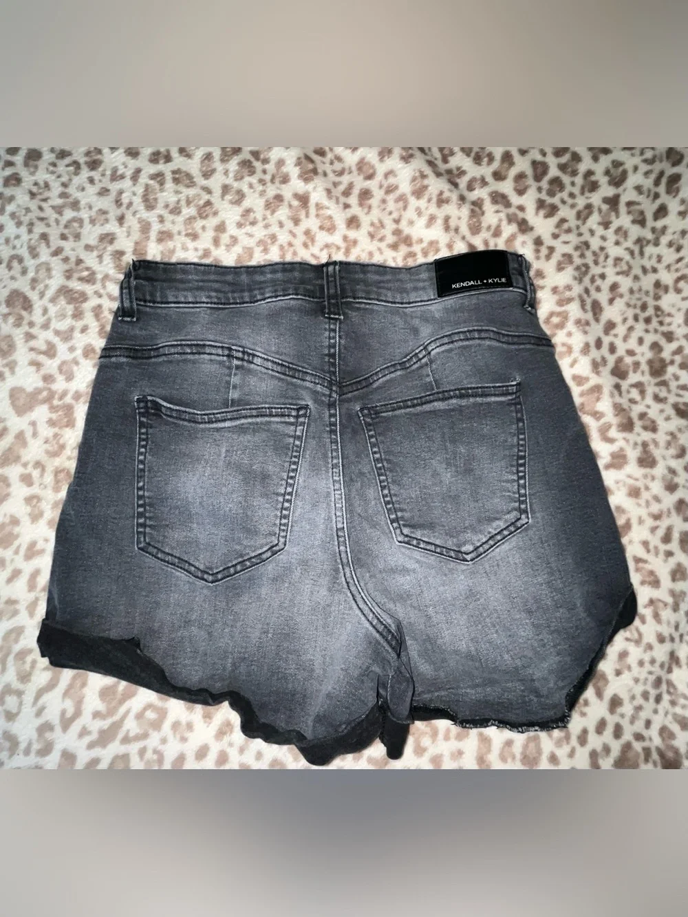 Kendall & Kylie - Faded Black High-Rise Denim Shorts